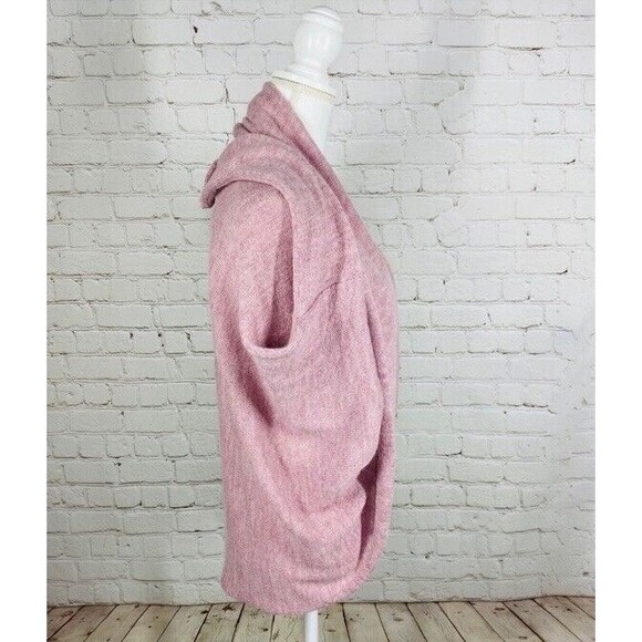 Ingugu Knit Shrug Fine Baby Alpaca Wool Cocoon Cardi Ballerina Pink Delicate S/M - Picture 5 of 8